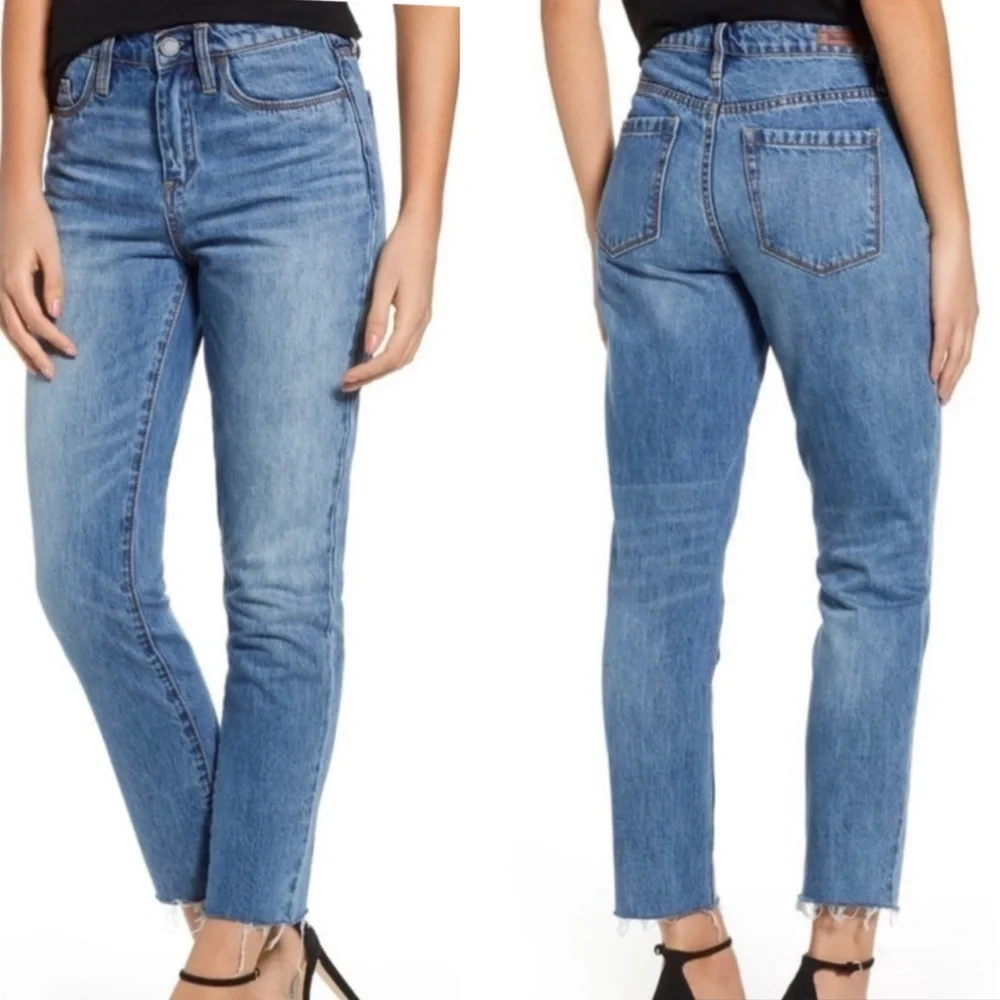 Blank NYC Madison Crop Denim Hi Rise Jean Size 26 Color: Blue - Picture 1 of 11